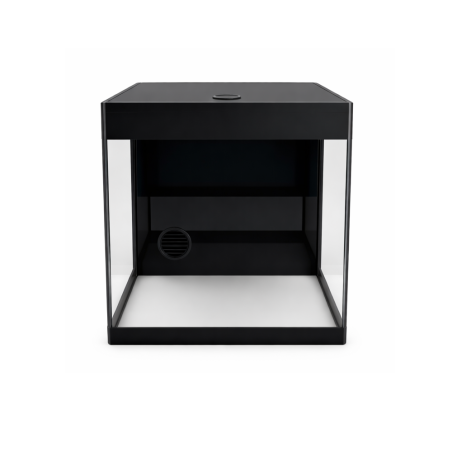 AquariumLine Cube Complete 25 Nero - acquario cubico cm25x25x30h con filtro posteriore, pompa e illuminazione LED