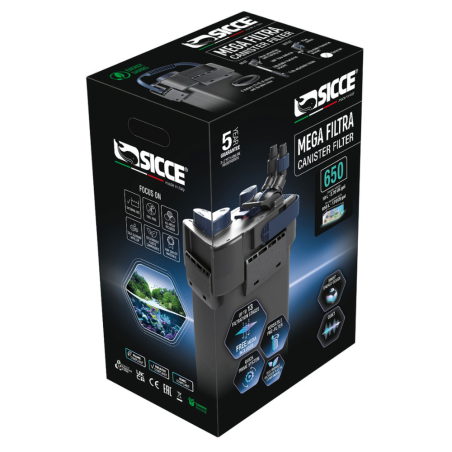 Sicce Mega Filtra 650 - filtro esterno per acquari d’acqua dolce e marini