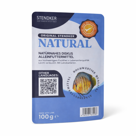 Stendker Natural blister da 100gr - Mangime Congelato Premium per pesci d'acqua dolce