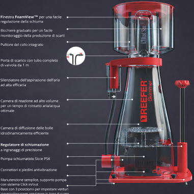 Red Sea Reefer Skimmer AC 300 con pompa PSK 600...