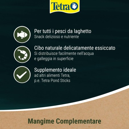 Tetra Pond Shrimp Mix 1L - Snack naturale di gamberetti per pesci da laghetto