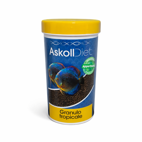 Askoll Diet Granulo Tropicale - Alimento completo per tutti i pesci tropicali ornamentali di acqua dolce e marina
