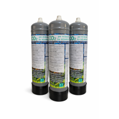 Bombola Co2 usa e getta da 600gr - set da 3 Pezzi