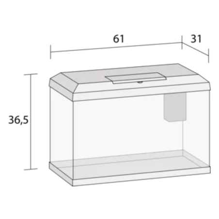 Juwel Primo LED 60 2.0 - Acquario completo 57L cm61x31x36,5h con filtro Bioflow e LED
