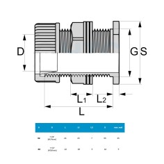 PVC Passaparete Completo con Doppia Ghiera - Filetto Esterno 1 1/4" Sede Interna per Tubo da Ø 32 2