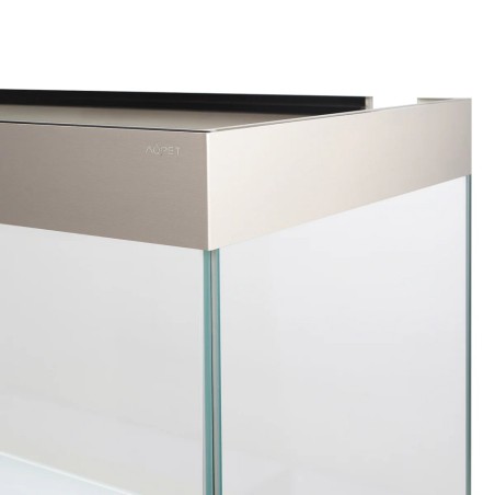 Aqpet Riverium Plus 90x50x55h 240L colore Tortora - Acquario Completo con Mobile, LED RGB e Filtro Esterno