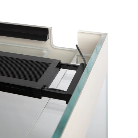 Aqpet Riverium Plus 90x50x55h 240L colore Nero - Acquario Completo con Mobile, LED RGB e Filtro Esterno