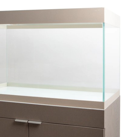 Aqpet Riverium Plus 90x50x55h 240L colore Bianco - Acquario Completo con Mobile, LED RGB e Filtro Esterno