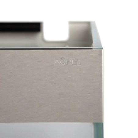 Aqpet Riverium Plus 90x50x55h 240L colore Bianco - Acquario Completo con Mobile, LED RGB e Filtro Esterno
