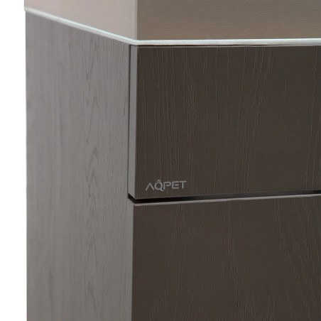 Aqpet Riverium Plus 90x50x55h 240L colore Bianco - Acquario Completo con Mobile, LED RGB e Filtro Esterno