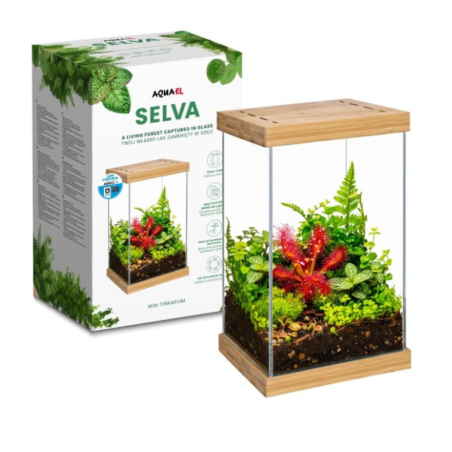 Aquael Selva Mini Terrarium - micro-ecosistema cm20x20x30h con illuminazione LED