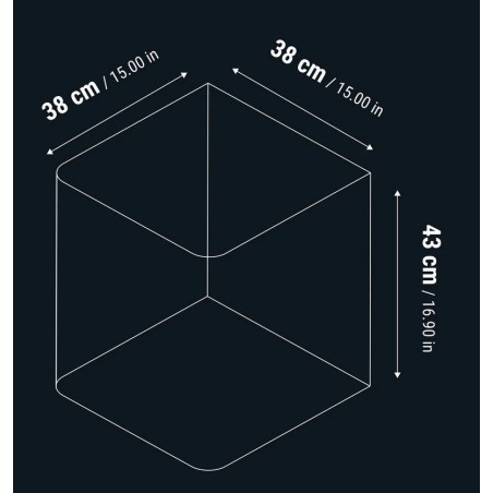 Dennerle Nano Cube 60L - Mini acquario con vetro panoramico cm38x38x43h