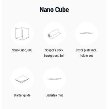 Dennerle Nano Cube 60L - Mini acquario con...