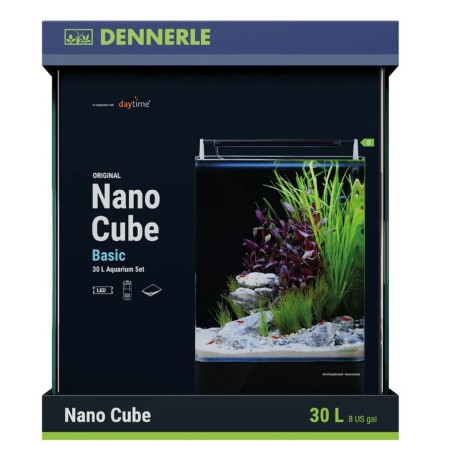 Dennerle Nano Cube Basic 30L - Mini acquario panoramico cm30x30x35h con filtro e LED
