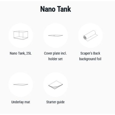 Dennerle Nano Tank 25L - acquario con vetro...
