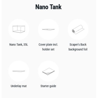 Dennerle Nano Tank 35L - acquario con vetro...