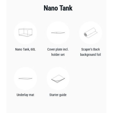Dennerle Nano Tank 60L - acquario con vetro...