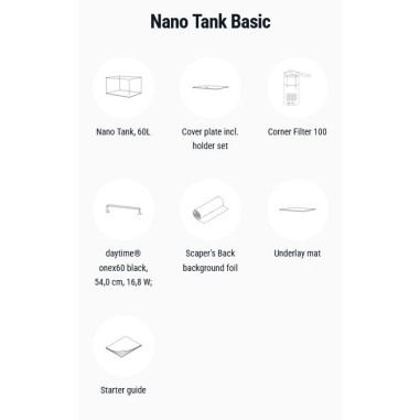 Dennerle Nano Tank Basic 60L - acquario con...