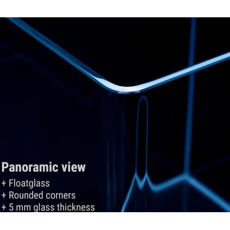 Dennerle Nano Tank White Glass 55L - acquario con vetro panoramico extrachiaro cm45x36x34h