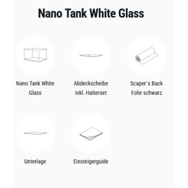 Dennerle Nano Tank White Glass 55L - acquario...
