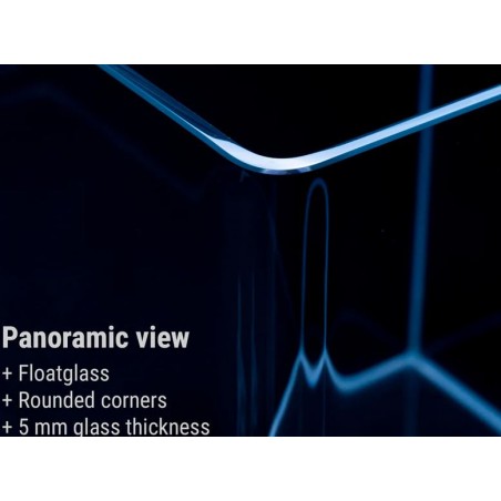 Dennerle Nano Tank White Glass 70L - acquario con vetro panoramico extrachiaro cm50x39x36h