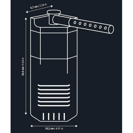 Dennerle Nano Corner 100 - Filtro angolare per acquari fino a 100L