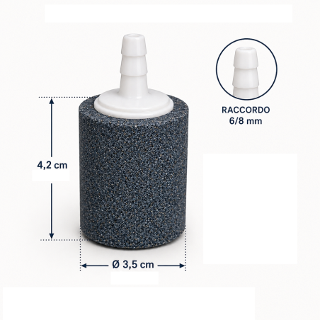 AQL Air Stone 4,2x3,5cm - pietra porosa per acquari e laghetti