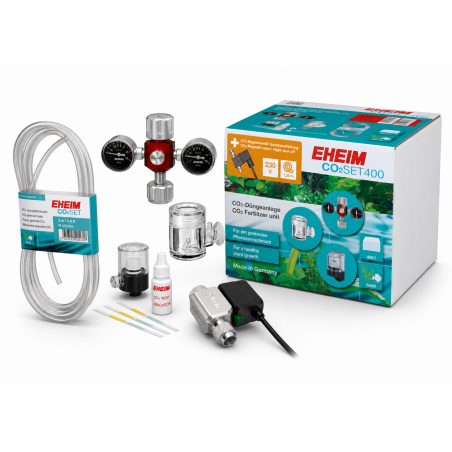 Eheim CO2 Set 400 senza bombola - kit completo con elettrovalvola, diffusore, e riduttore di pressione per bombole ricaricabili