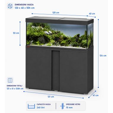 Eheim Vivaline LED 240 Combi Antracite -...