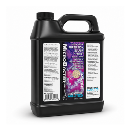 Brightwell Aquatics MicroBacter Purple M tanica 2L - attivatore batterico con batteri PNSB per acqua marina
