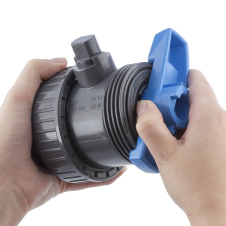 PVC Valvola di chiusura a sfera con doppia ghiera ad incollaggio- Ø 90