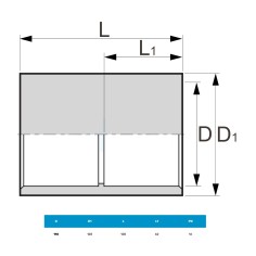 PVC Manicotto F ad incollaggio - diametro 110 2