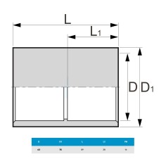PVC Manicotto F ad incollaggio - diametro 63 2