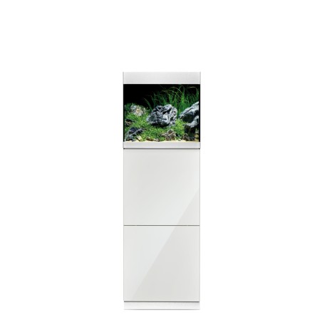Oase HighLine Optiwhite 125 Bianco - acquario 125L cm50x50x50h in extrachiaro completo di supporto