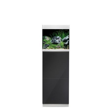 Oase HighLine Optiwhite 125 Antracite - acquario 125L cm50x50x50h in extrachiaro completo di supporto