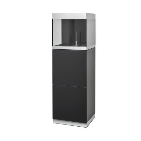 Oase HighLine Optiwhite 125 Antracite - acquario 125L cm50x50x50h in extrachiaro completo di supporto