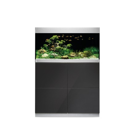Oase HighLine Optiwhite 200 Antracite - acquario 202L cm90x50x49h in extrachiaro completo di supporto