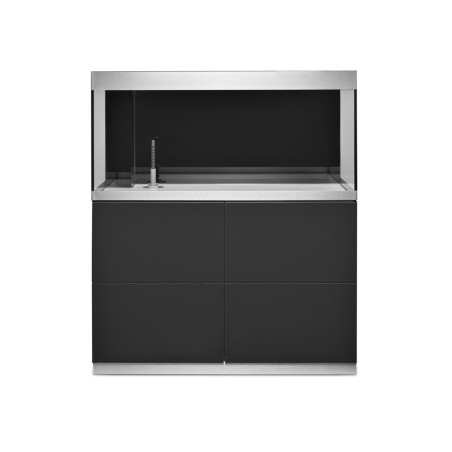 Oase HighLine Optiwhite 300 Antracite - acquario 302L cm115x50x56h in extrachiaro completo di supporto