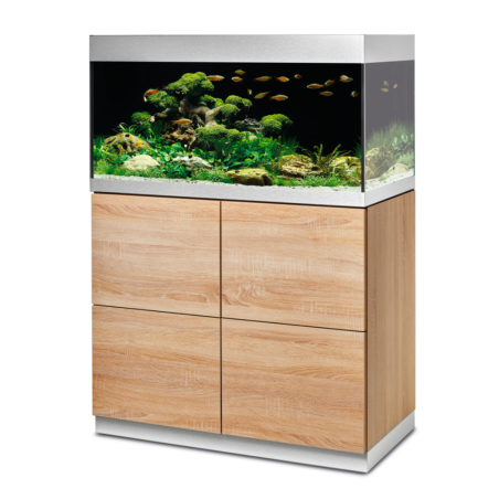 Oase HighLine Optiwhite 300 Rovere - acquario 302L cm115x50x56h in extrachiaro completo di supporto