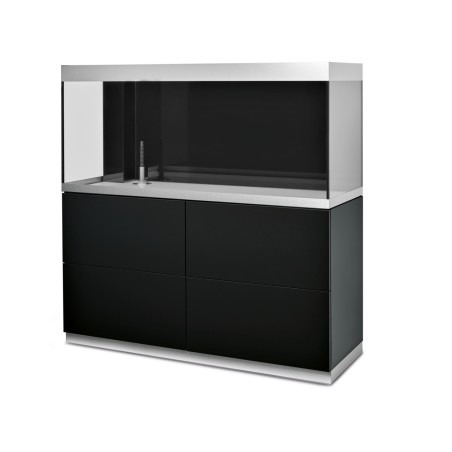 Oase HighLine Optiwhite 400 Nero - acquario 413L cm140x50x63h in extrachiaro completo di supporto