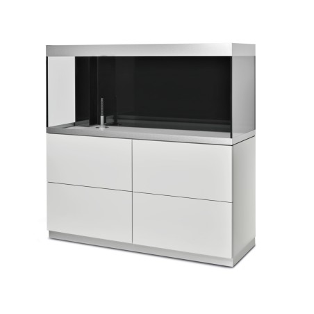 Oase HighLine Optiwhite 400 Bianco - acquario 413L cm140x50x63h in extrachiaro completo di supporto