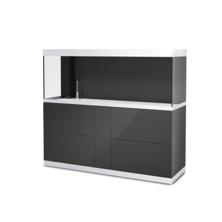 Oase HighLine Optiwhite 600 Antracite - acquario 580L cm160×60×65h in extrachiaro completo di supporto