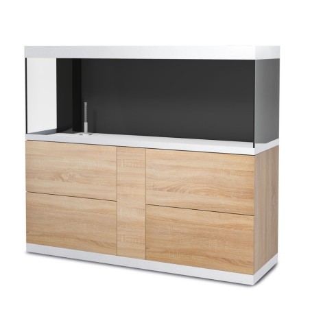 Oase HighLine Optiwhite 600 Rovere - acquario 580L cm160×60×65h in extrachiaro completo di supporto