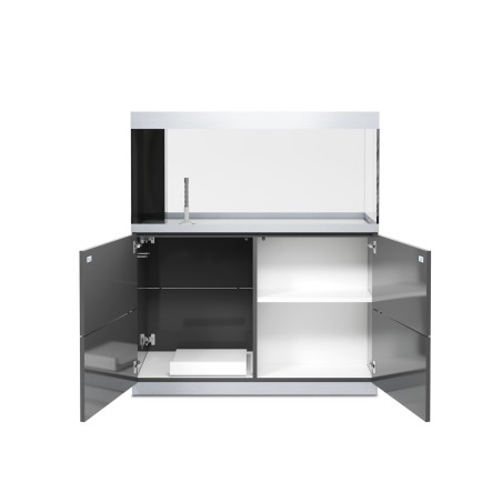 Oase HighLine Room Divider Optiwhite 300 Nero - acquario 302L cm115x50x56h in extrachiaro completo di supporto