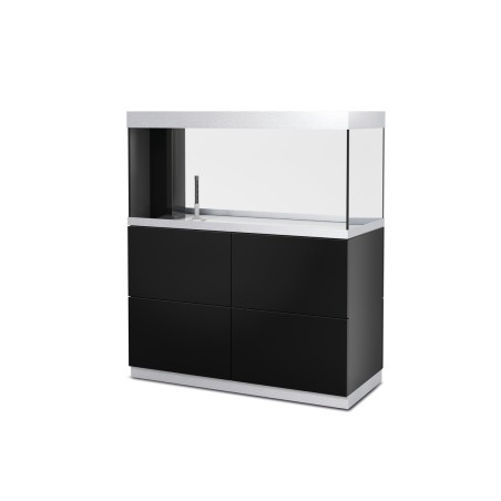 Oase HighLine Room Divider Optiwhite 300 Nero - acquario 302L cm115x50x56h in extrachiaro completo di supporto