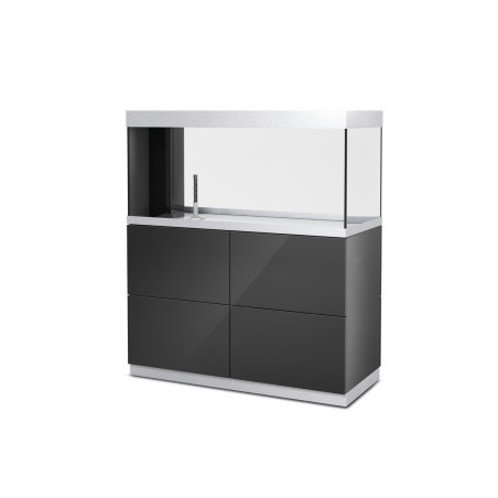 Oase HighLine Room Divider Optiwhite 300 Antracite - acquario 302L cm115x50x56h in extrachiaro completo di supporto