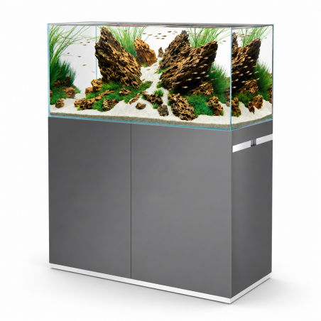 Oase Scaperline Optiwhite 100 Grigio - acquario 250L cm100x50x50h in extrachiaro completo di supporto