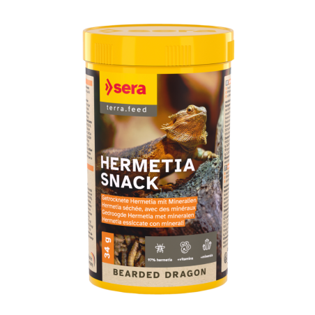 Sera Bearded Dragon Hermetia Snack 250ml/34g - Hermetia essiccate per draghi barbuti