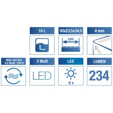 Amtra Laguna 30 LED – Acquario panoramico 18L...