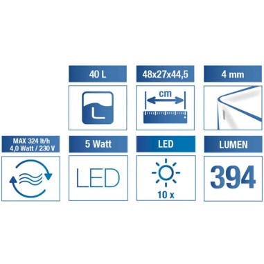 Amtra Laguna 50 LED – Acquario panoramico 40L...